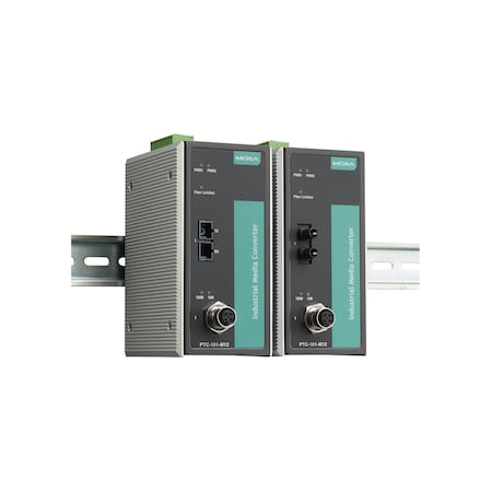 Moxa Indust. Mdia Cnvrter, Single Mode, Sc Cnct, Ptc-101-M12-S-Sc-Lv-Ct-T PTC-101-M12-S-SC-LV-CT-T